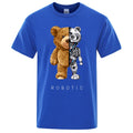 Funny Ted Bear Robot Tshirt Robotic Bear Men Short Sleeve Fashion Casual Clothing Summer Cotton Tees Oversized Street T-Shirts